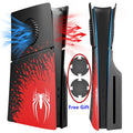 Premium ABS Replace Shell Cover Hard Case Faceplate W/ Cooling Vents For PS5 Slim Playstation 5 Slim Disc Edition Spider Style