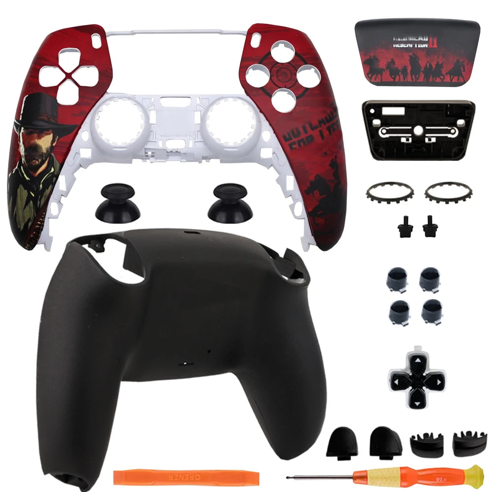 For PS5 Controller Custom Full Shell Replacement Kit with Touchpad Buttons & Tools BDM-010/020/030/040/050 Housing DIY Mod Parts