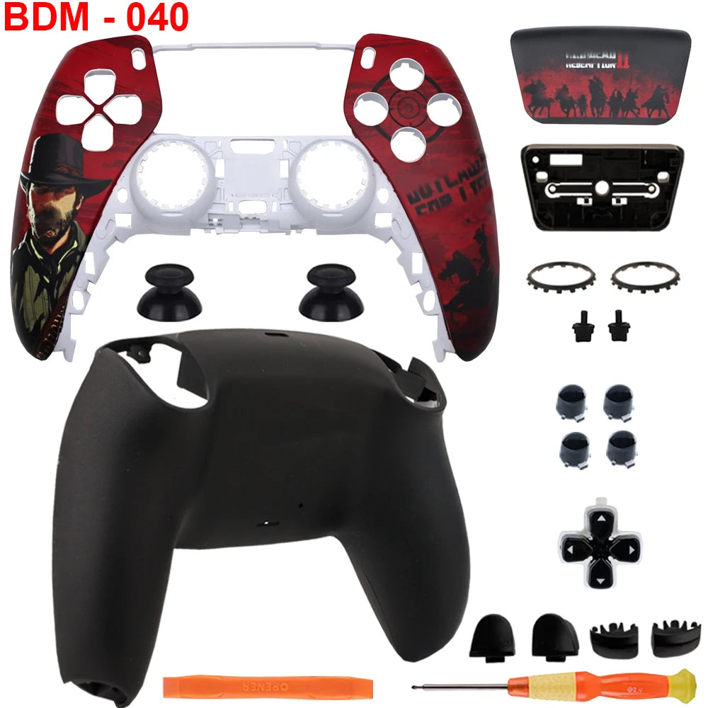 For PS5 Controller Custom Full Shell Replacement Kit with Touchpad Buttons & Tools BDM-010/020/030/040/050 Housing DIY Mod Parts