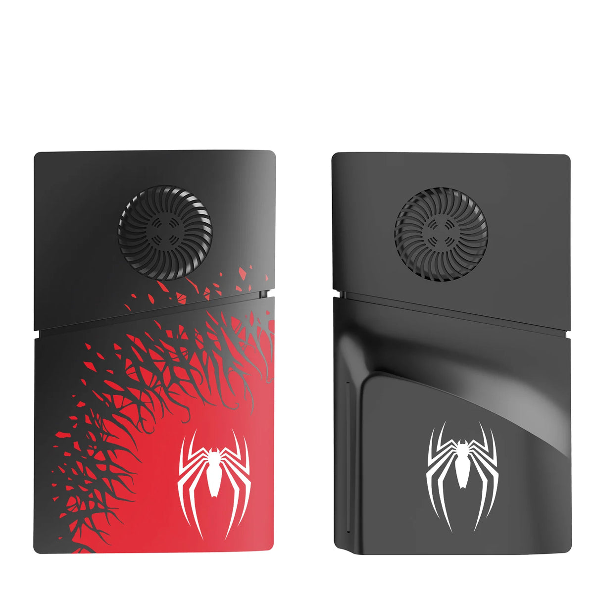 Premium ABS Replace Shell Cover Hard Case Faceplate W/ Cooling Vents For PS5 Slim Playstation 5 Slim Disc Edition Spider Style