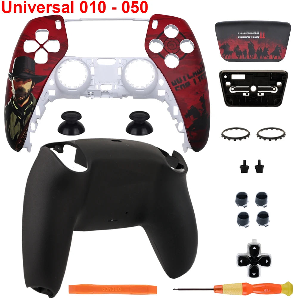 For PS5 Controller Custom Full Shell Replacement Kit with Touchpad Buttons & Tools BDM-010/020/030/040/050 Housing DIY Mod Parts